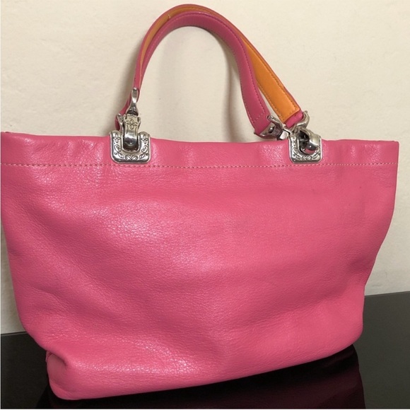 Brighton Jodie Pink Heart Leather Mini Handbag - reversible - Picture 8 of 13